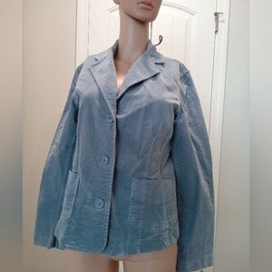 Sonomo Stretch Size S Baby Blue Velvet Feel Tailored Fit Casual Jacket